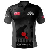 Australia Polo Shirt - Anzac Day Australian Red Ensign Remember Them
