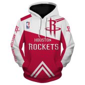 NBA Houston Rockets Red White Pullover Hoodie V2