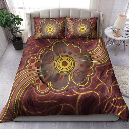 Australia Aboriginal Inspired Bedding Set - Aboriginal Connection Concept Artwork 04 Australia Aboriginal Inspired Bedding Set - Aboriginal Connection Concept Artwork 04