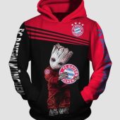 Bayern Munich Red Black Baby Groot Pullover Hoodie