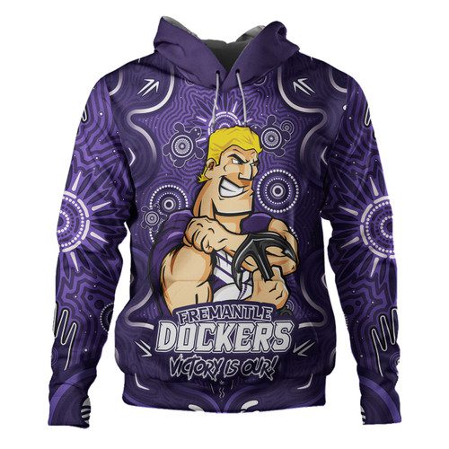 (Custom) Fremantle Dockers Hoodie Aboriginal Pattern Inspired Victory Is Our (Custom) Fremantle Dockers Hoodie Aboriginal Pattern Inspired Victory Is Our