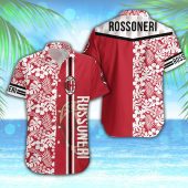 AC Milan Red White Flower Rossoneri Hawaiian Shirt