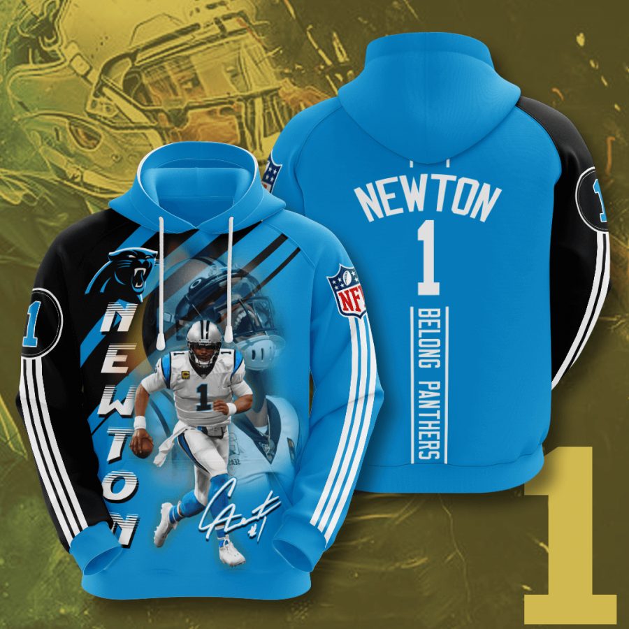 NFL Carolina Panthers Cam Newton Panther Blue Black Pullover Hoodie NFL Carolina Panthers Cam Newton Panther Blue Black Pullover Hoodie