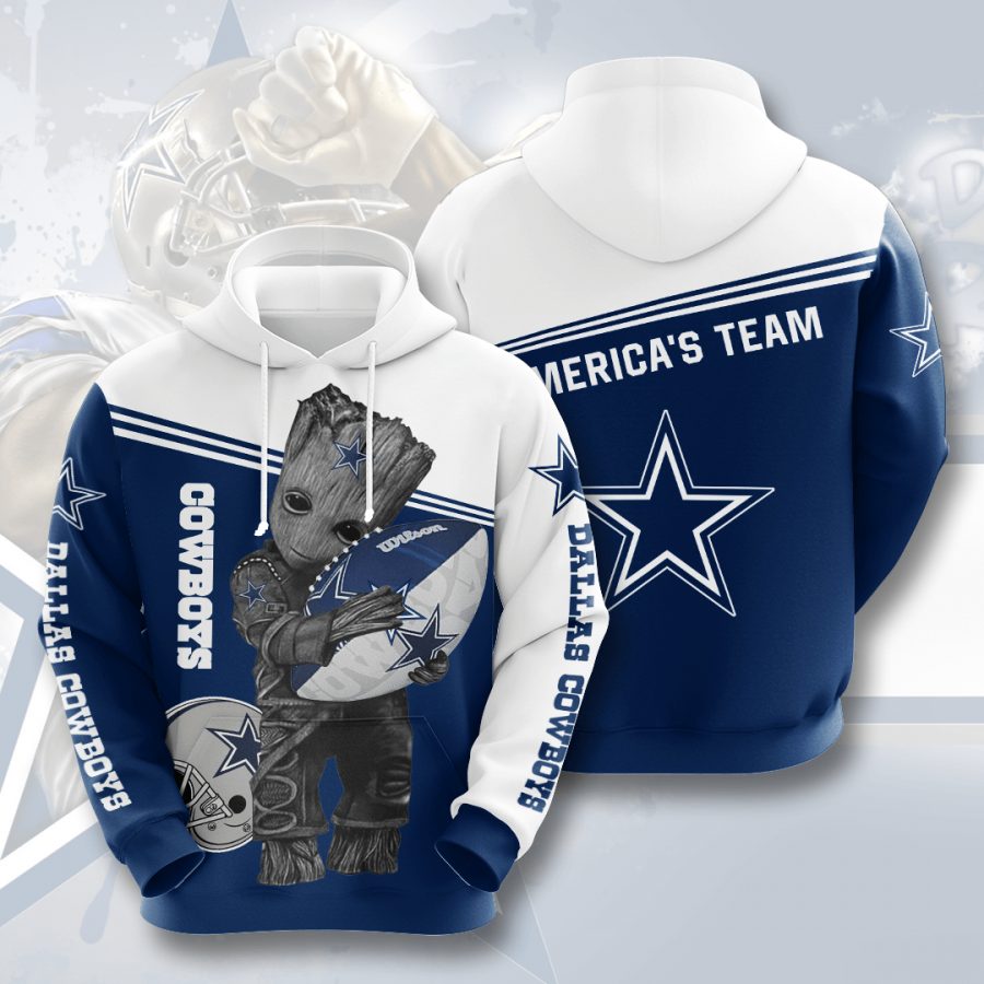 NFL Dallas Cowboys Baby Groot Pullover Hoodie NFL Dallas Cowboys Baby Groot Pullover Hoodie