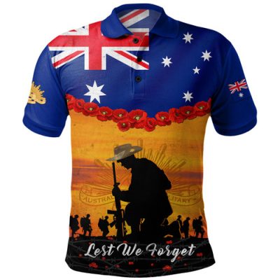 Australia Polo Shirt Anzac Day Lest We Forget Honoring The Anzac Spirit