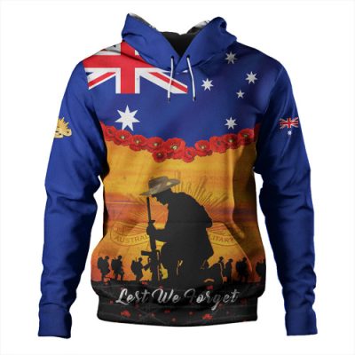 Australia Hoodie Anzac Day Lest We Forget Honoring The Anzac Spirit