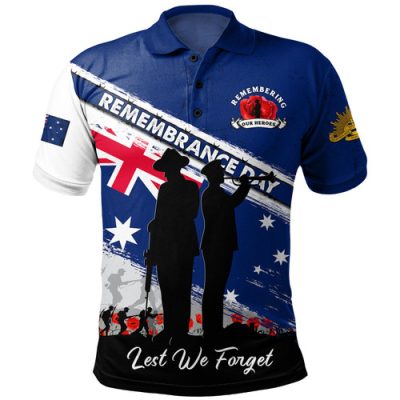 Australia Polo Shirt Australian Heroes Remembrance Day Tribute