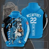 NFL Carolina Panthers Christian McCaffrey Panther Blue Black Pullover Hoodie