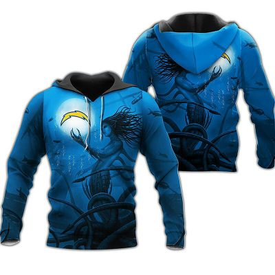 NFL Los Angeles Chargers Powder Blue Pullover Hoodie V7