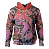 Australia Aboriginal Hoodie - Aboriginal Background Featuring Dot Design Hoodie