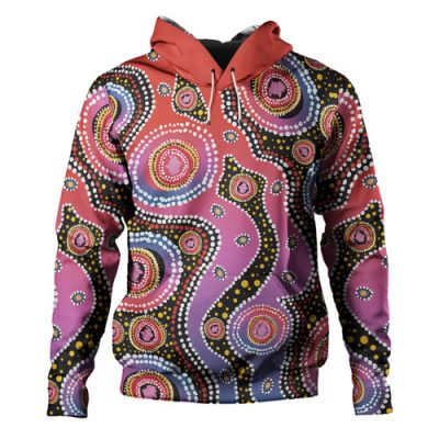 Australia Aboriginal Hoodie - Aboriginal Background Featuring Dot Design Hoodie