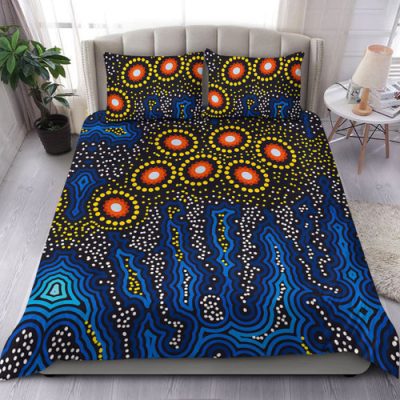 Australia Aboriginal Bedding Set - Aboriginal Dreaming Dot Art Bedding Set