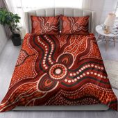 Australia Aboriginal Inspired Bedding Set - River Aboiginal Inspired Dot Painting Style