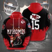 NFL Kansas City Chiefs Patrick Mahomes II Red Black Pullover Hoodie