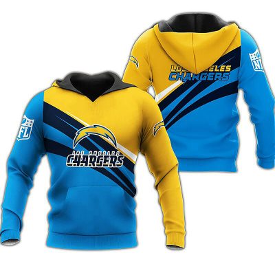 NFL Los Angeles Chargers Blue Gold Pullover Hoodie V15