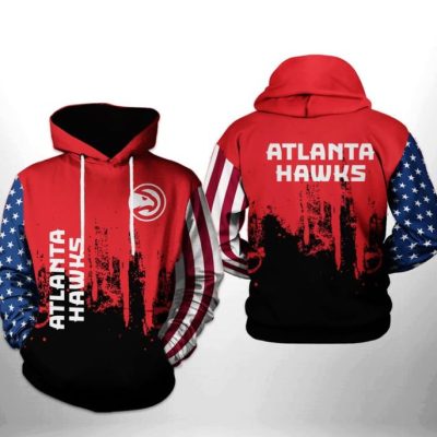 NBA Atlanta Hawks US Flag Pullover Hoodie