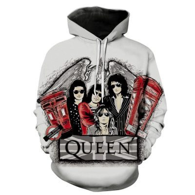 Queen Rock Band Members Fan Art Pullover Hoodie