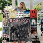 Bon Jovi Quilt Blanket V5