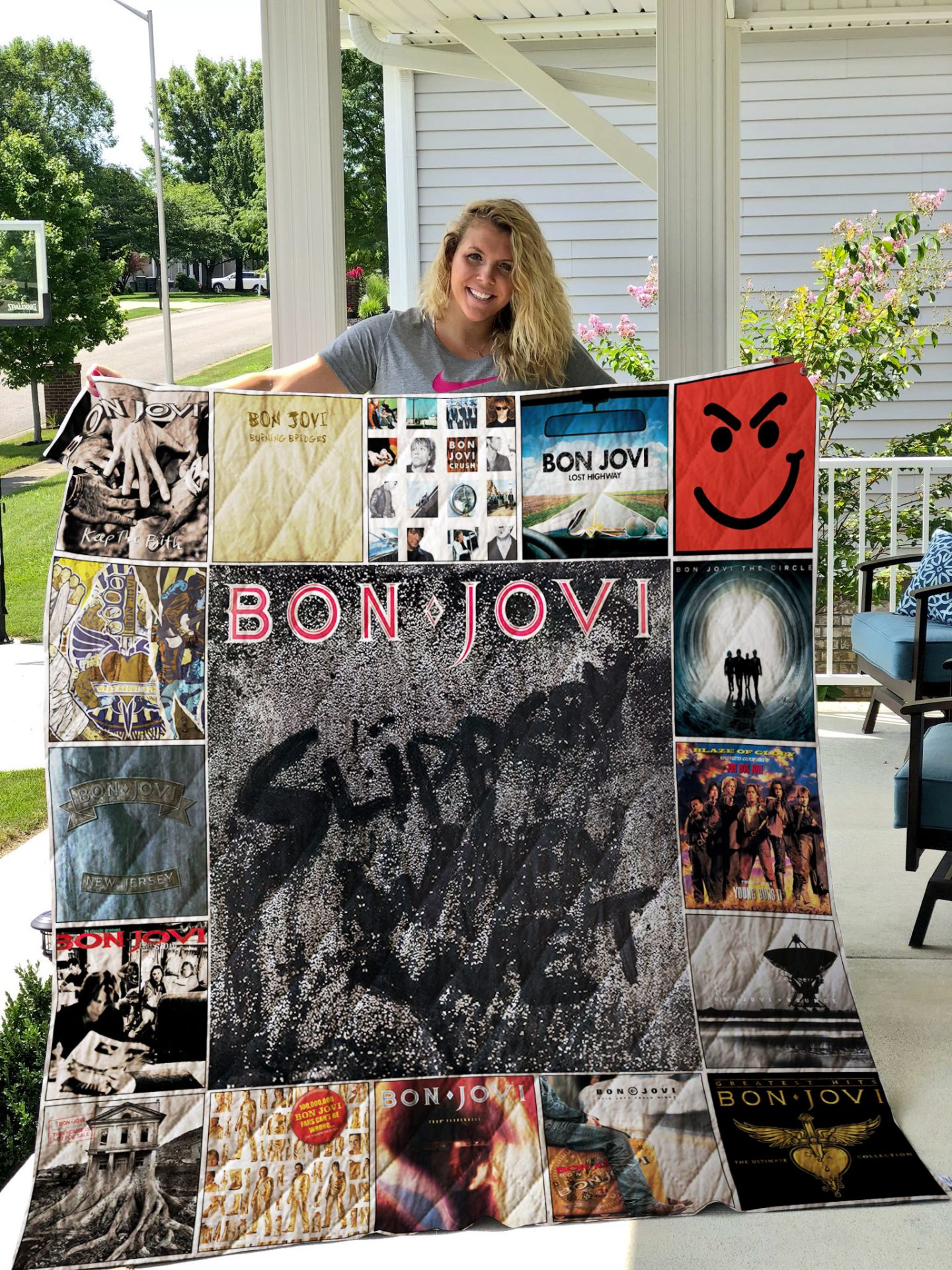 Bon Jovi Quilt Blanket V5 Bon Jovi Quilt Blanket V5