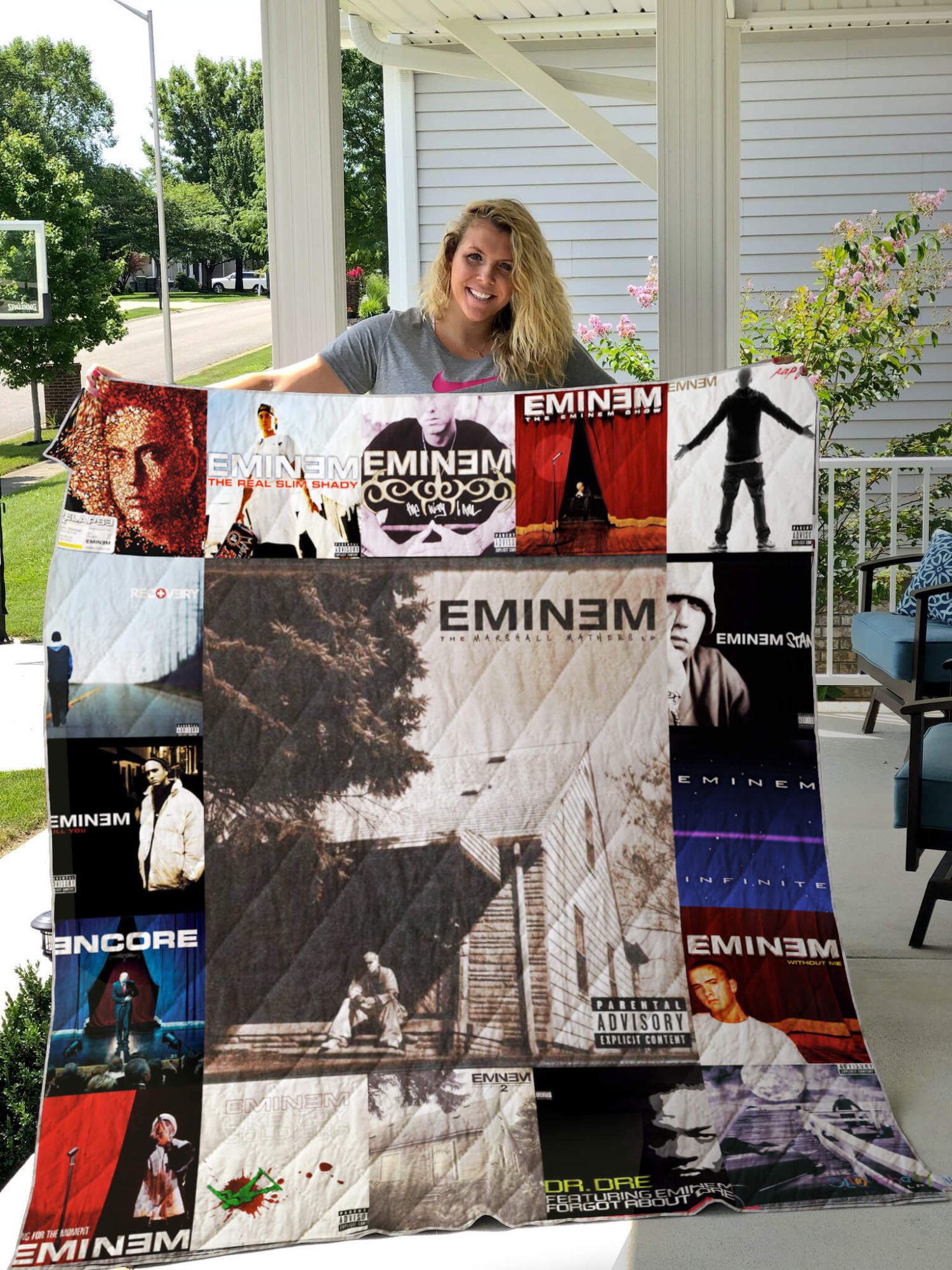 Eminem Albums Cover Quilt Blanket V2 Eminem Albums Cover Quilt Blanket V2
