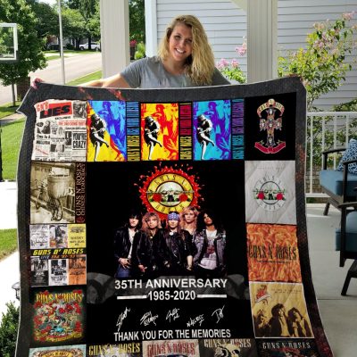 Guns N' Roses 35th Anniversary Quilt Blanket V1
