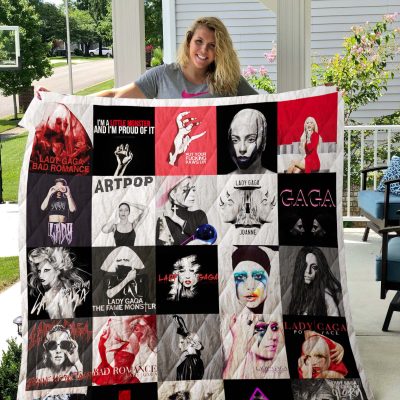 Lady Gaga Albums Quilt Blanket V1