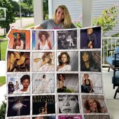 Whitney Houston Quilt Blanket V3