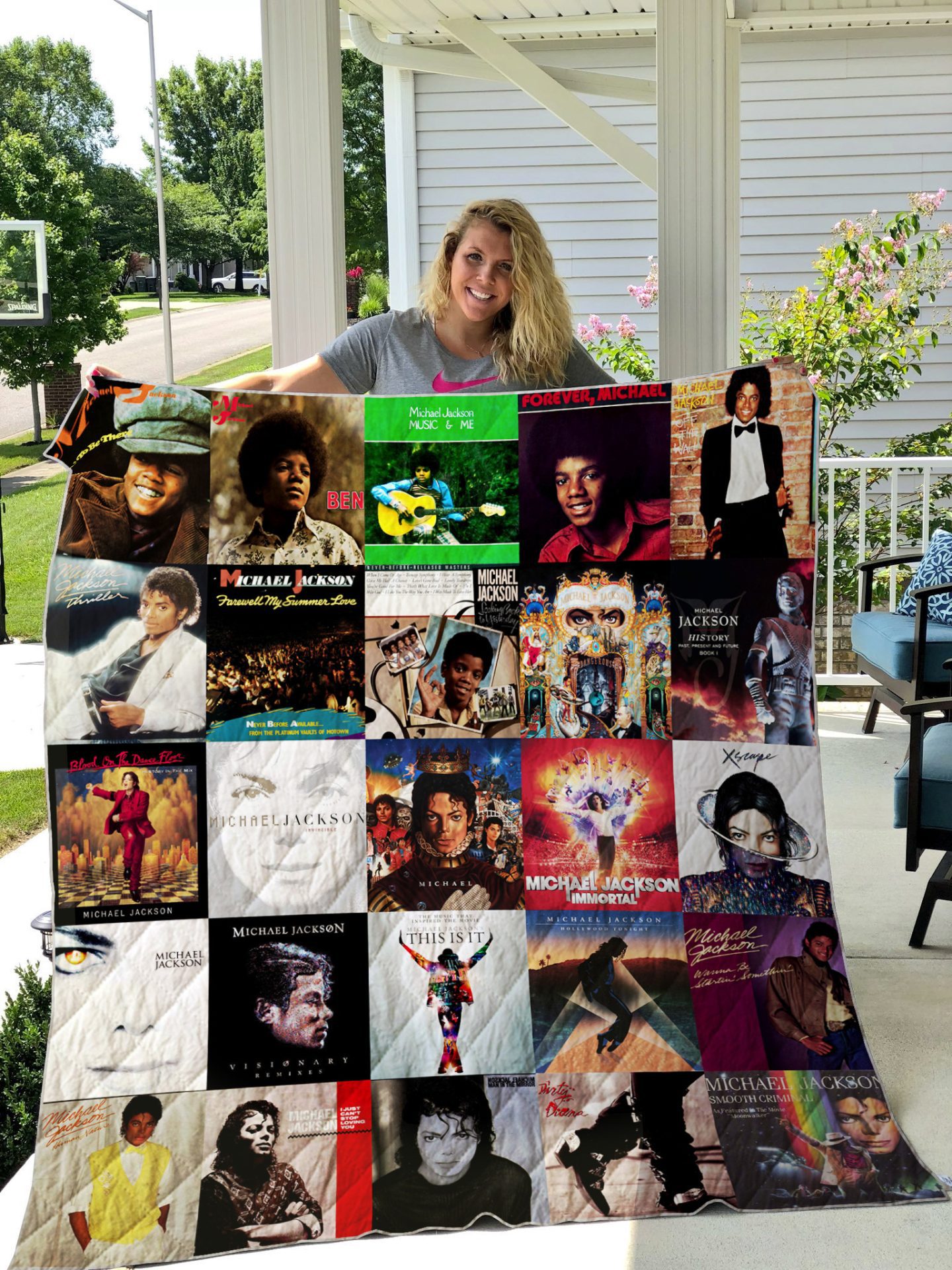 Michael Jackson Album Quilt Blanket V1 Michael Jackson Album Quilt Blanket V1