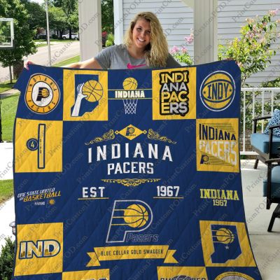 NBA Indiana Pacers Quilt Blanket V2