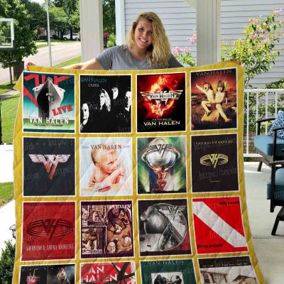 Van Halen Albums Quilt Blanket V1