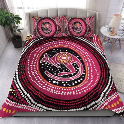Australia Aboriginal Bedding Set - Aboriginal Background Featuring Dot Design Bedding Set