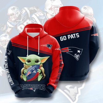 NFL New England Patriots Baby Yoda Pullover Hoodie