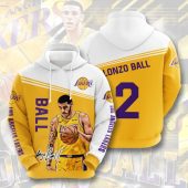 NBA Los Angeles Lakers Lonzo Ball Pullover Hoodie