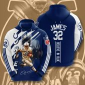 NFL Indianapolis Colts Edgerrin James Blue White Stripes Pullover Hoodie