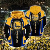 NBA Golden State Warriors Gold Black Pullover Hoodie