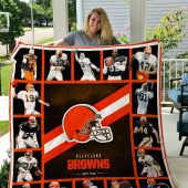 NFL Cleveland Browns Legends Quilt Blanket V2