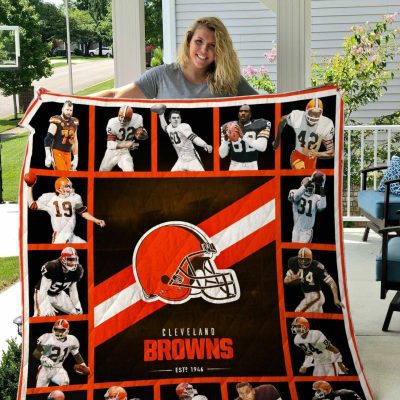 NFL Cleveland Browns Legends Quilt Blanket V2
