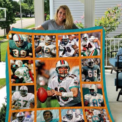 NFL Miami Dolphins Quilt Blanket V4