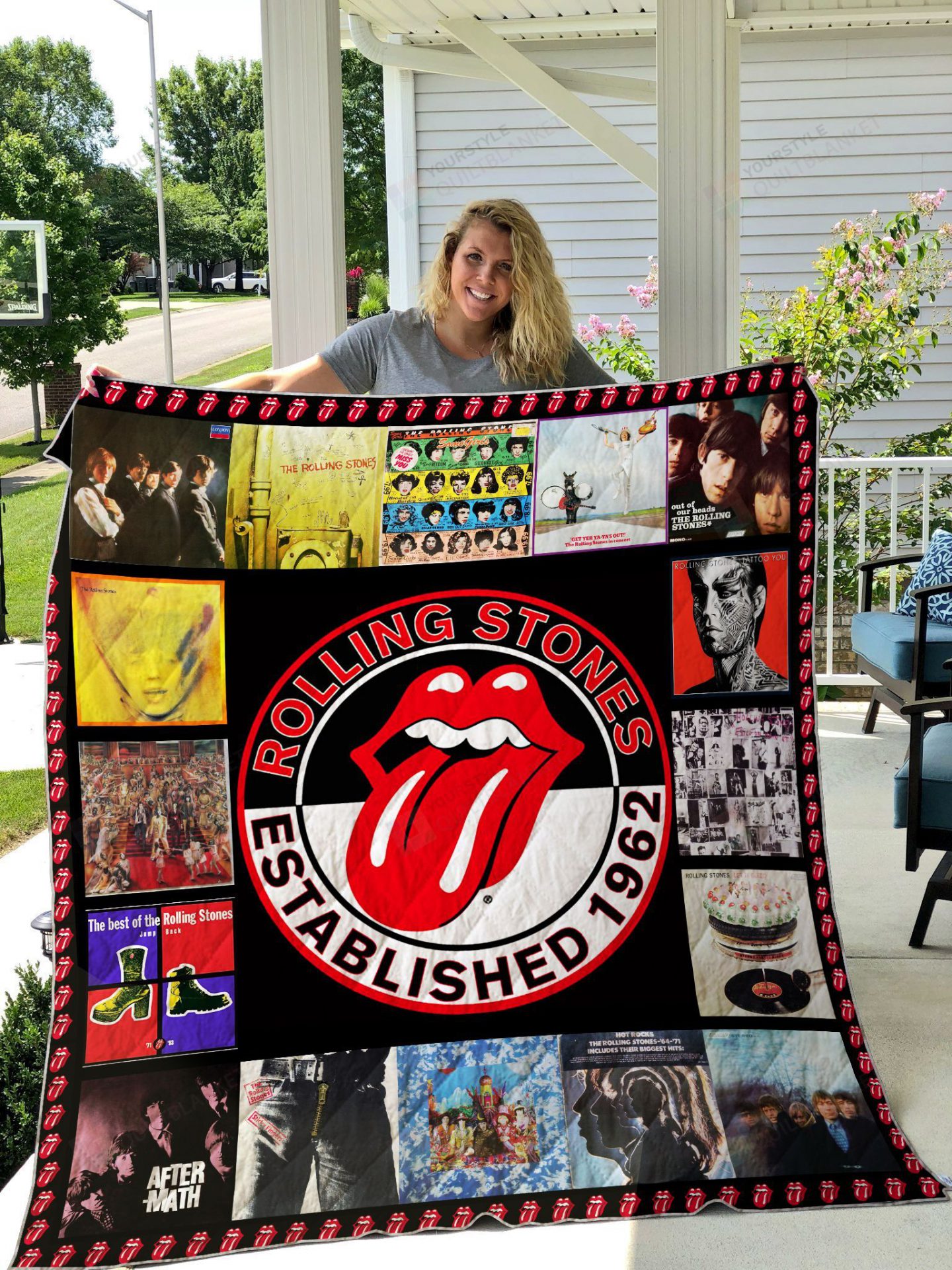 The Rolling Stones EST 1962 Quilt Blanket The Rolling Stones EST 1962 Quilt Blanket