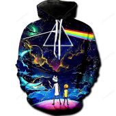 Pink Floyd Rick And Morty Pullover Hoodie