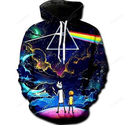 Pink Floyd Rick And Morty Pullover Hoodie