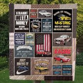 Ford Mustang Quilt Blanket V2