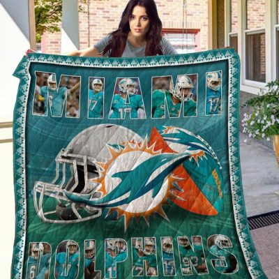 NFL Miami Dolphins Quilt Blanket V11