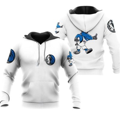 NBA Dallas Mavericks White Classic Mascot For Fans Pullover Hoodie