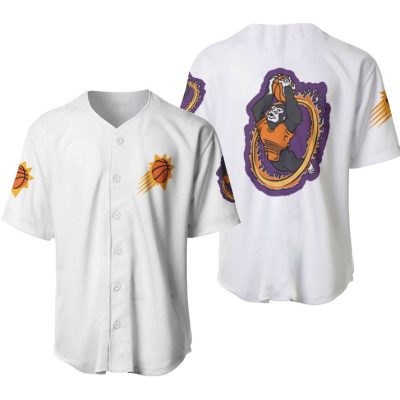 NBA Phoenix Suns White Classic Mascot Baseball Jersey