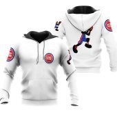 NBA Detroit Pistons Classic Mascot Logo Pullover Hoodie
