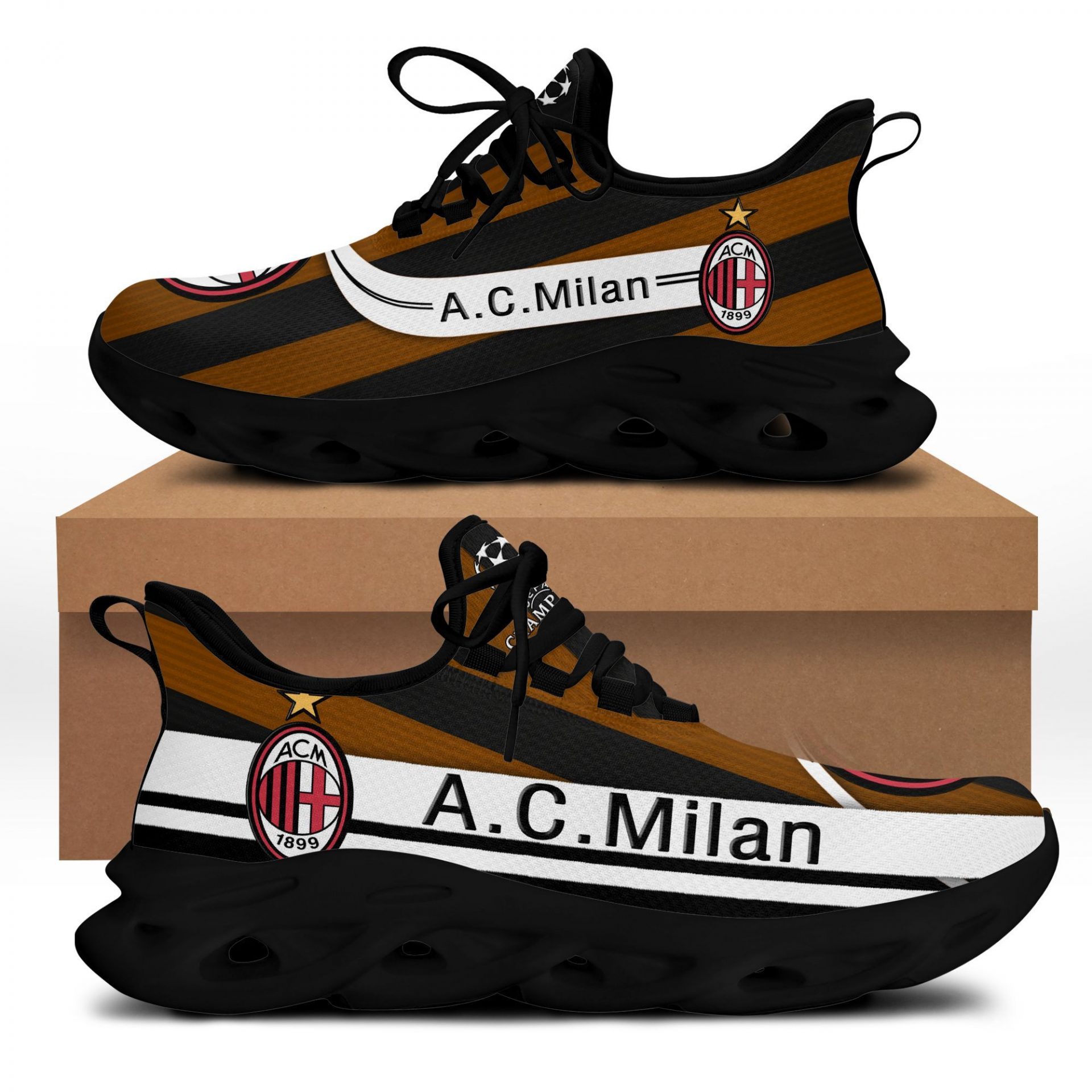 AC Milan Brown Dark Blue Max Soul Shoes AC Milan Brown Dark Blue Max Soul Shoes