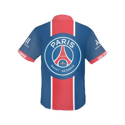 Paris Saint-Germain FC Blue Red Hawaiian Shirt