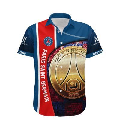Paris Saint-Germain FC Blue Red Hawaiian Shirt V2