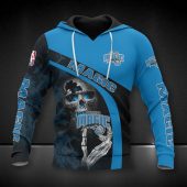 NBA Orlando Magic Blue Black Skull Pullover Hoodie